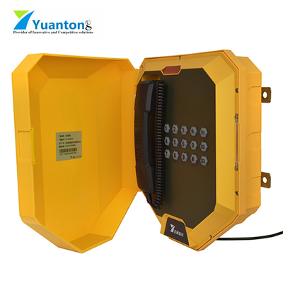 comprare Il montaggio industriale giallo del telefono di Voip dell'ingresso di Ethernet ha composto a mano il cavo d'acciaio fabbricazione online