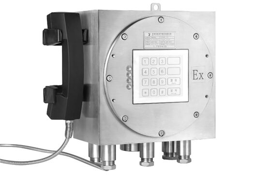 comprare Telefono Industriale Antideflagrante in Acciaio Inox con Amplificatore Integrato da 30W e Grado di Protezione IP66 fabbricazione online