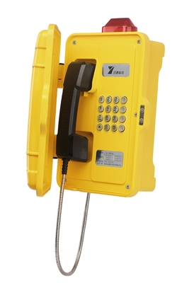 Telefono resistente alle intemperie industriale in lega di alluminio a fusione stampata con logo personalizzato e tastiera in silicone